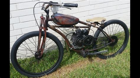 Vintage Rat Bobber 4 Stroke Motorized Bicycle Youtube