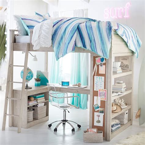 Alternatively, you may add a chest of drawers or a wardrobe and thus create additional. Loft Beds with Desk in 20 Chic Girls Bedroom | Home Design ...