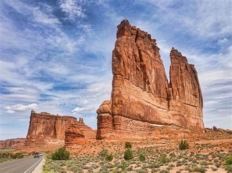 Courthouse Towers Arches National Park Utah Stock Photo Image Of