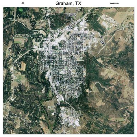Aerial Photography Map Of Graham Tx Texas