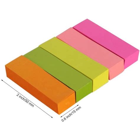 Small Sticky Notes Self Stick Notes 06 X 2 Inch Variety Of Colors