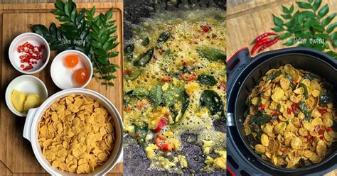 How to make salted egg corn flakes. Salted Egg Cornflakes 3 Langkah. Bau Aroma Daun Karinya ...