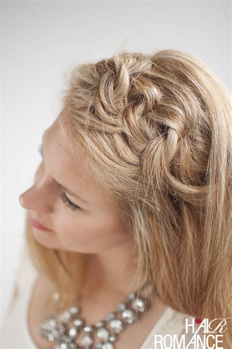 Knotted headband braid tutorial braided hairstyle for medium long hair prom party half updo. Blondes Week - Knot a Braid Hairstyle Tutorial - Hair Romance