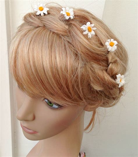 Daisy Bobby Pins Hair Flowers Daisy Hair Clips By Houseofglitter2 20