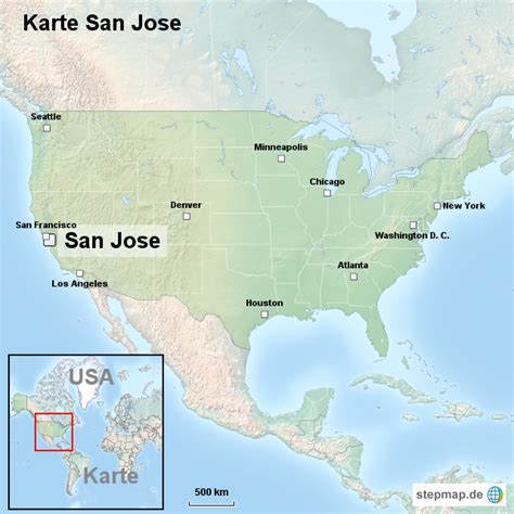 Online karte von san jose (usa). Karte San Jose von ortslagekarte-usa - Landkarte für die USA