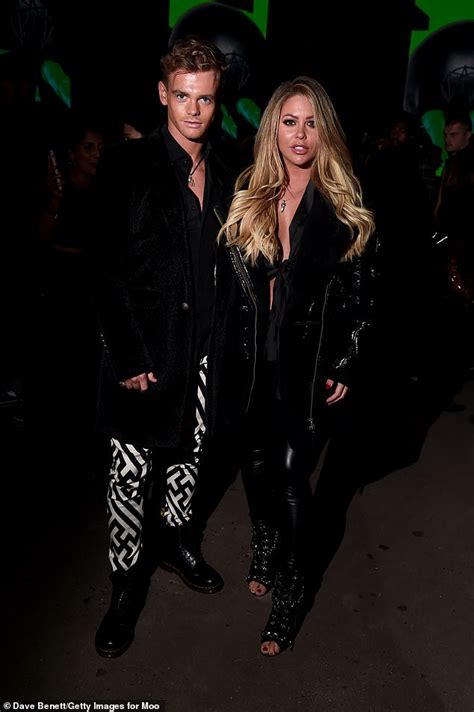 Bianca Gascoigne Wears Black Satin Cropped Shirt To Attend Fashion Launch Daily Mail Online