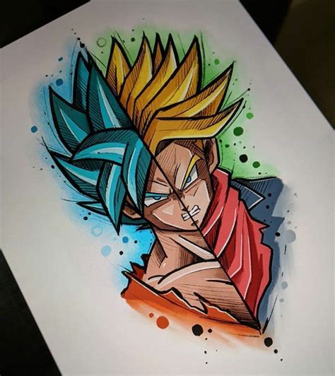 Imagenes De Goku Para Dibujar A Lapiz Faciles Con Color Como Dibujar A