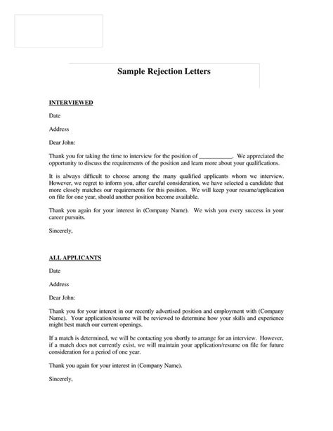 Rejection Letter How To Write A Rejection Letter Download This Rejection Letter Template Now