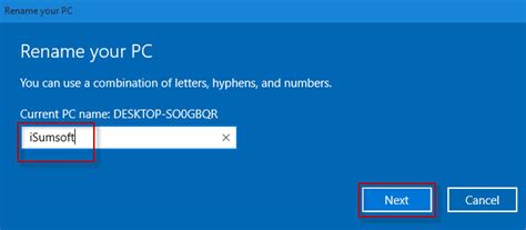 How To Change Your Pc Name In Windows 10 Isumsoft
