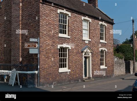 Traditional Brick Built House In The Historic Shropshire Town Of Much