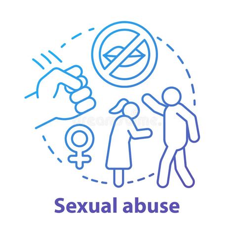 Sexual Abuse Concept Icon Domestic Violence Harassment Against Women Idea Thin Line