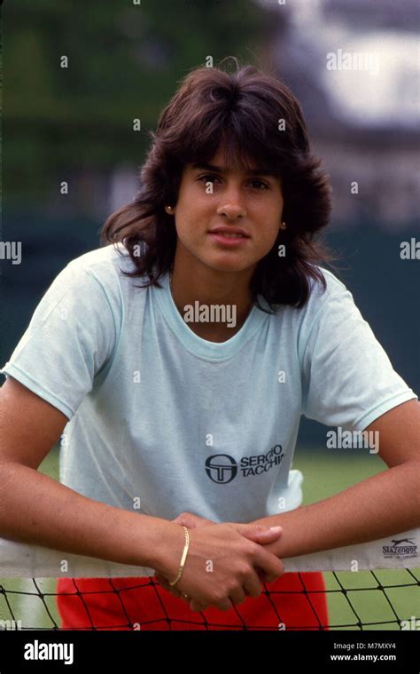 Portrait Of Gabriella Sabatini As A Young Player Hi Res Stock