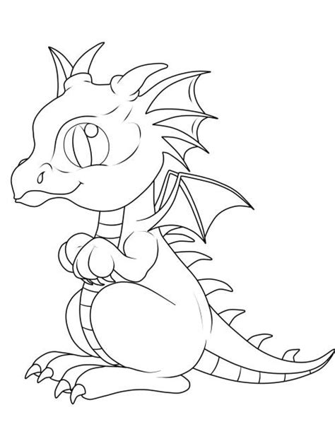 Kostenlose Malvorlage Ritter und Drachen: Drache zum Ausmalen