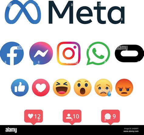 Metavers Todas Las Aplicaciones Iconos Logotipos Faceook Instagram