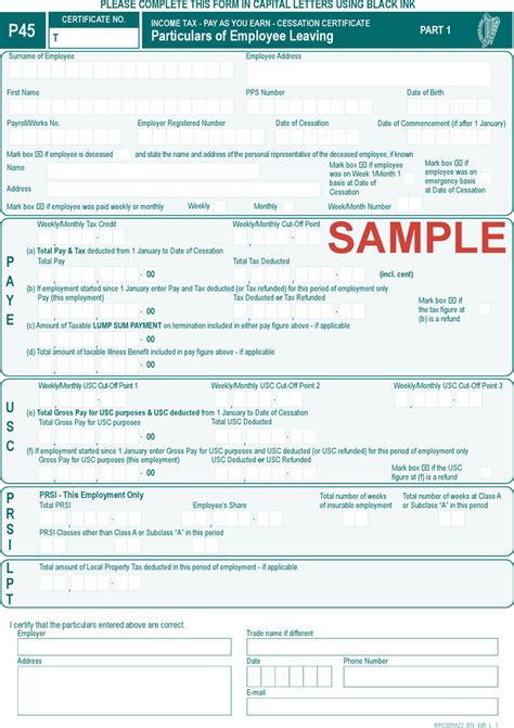 2 P45 Form Free Download