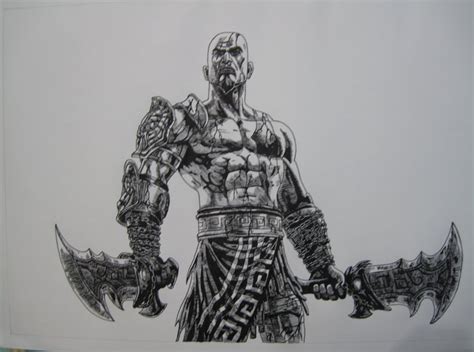 God Of War 3 Kratos Drawing By Chriluke On Deviantart