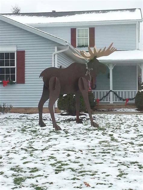 What are the best christmas lights for outdoors? moose yard decor | Moose decor, Moose crafts, Christmas moose
