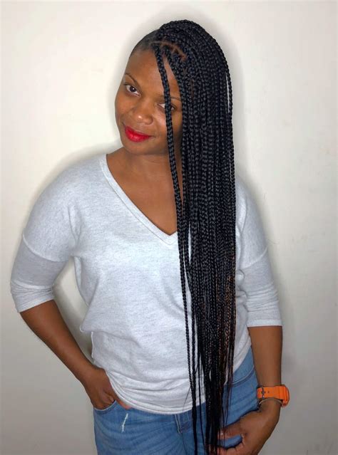 Hey 🌚this is my first time doing these curly strand boho box braids and i love them!! Top 20 Knotless Box Braids Hairstyles | Hairdo Hairstyle