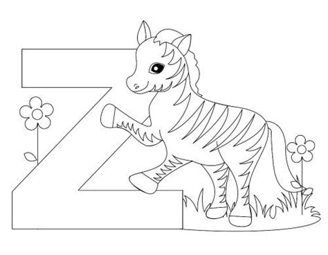 Heres A Simple Animal Alphabet Letter Z Coloring Page And Template For