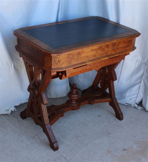 Bargain Johns Antiques Antique Victorian Walnut Sewing Table With