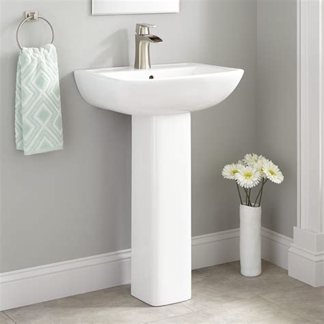 Kerr Porcelain Pedestal Sink Bathroom