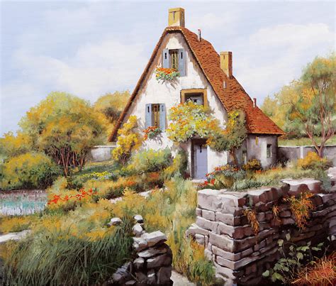 14 Paintings Of Cottages