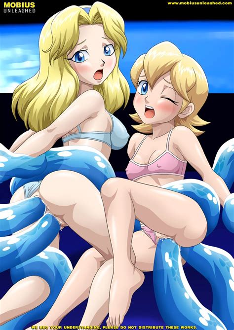 Rule 34 Barefoot Bbmbbf Blonde Blonde Hair Blush Bra Chaos Sonic