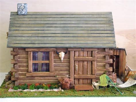 Designed in inventor and imported into blender for the render. Log Cabin Dollhouse | Miniature houses, Popsicle stick houses