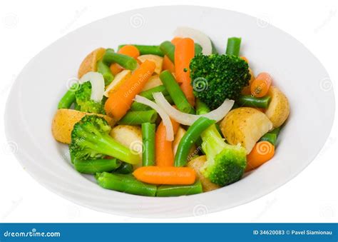 Mixed Vegetables On A Plate Stock Image Image Of Lunch French 34620083