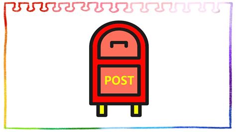 How To Draw A Mailbox Easy Drawing For Kids Coloring For Kids Youtube
