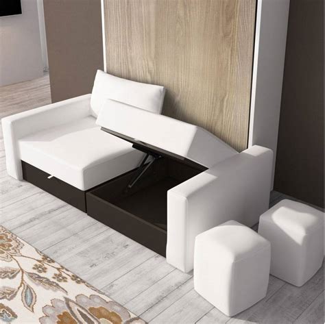 Lit escamotable Vertical avec CANAPÉ modèle "Roquebrune" pour un double