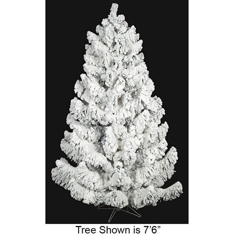 76hx59w Heavy Flocked Blizzard Artificial Christmas Tree Wstand