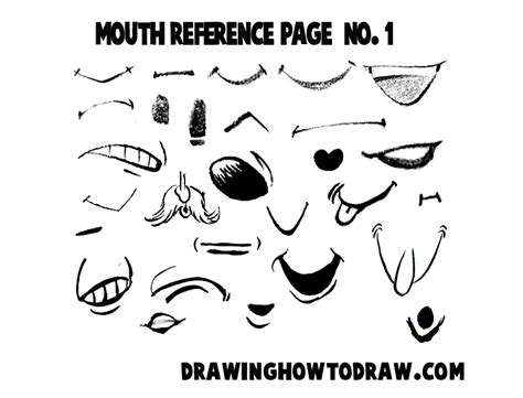 Drawing Cartoon And Illustrated Mouths And Lips Reference Sheets How To