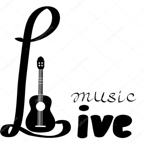 Live Music Vector Poster Template Hand Draw Letters