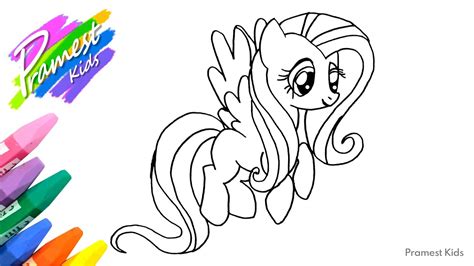 Menggambar Dan Mewarnai Kuda Poni Fluttershy Dengan Crayon Youtube