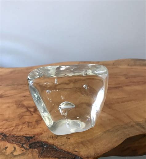Murano Clear Glass Paperweight With Bubble Inclusions At 1stdibs Clear Glass Paperweights With