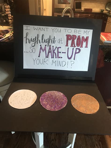 Makeup Promposal Ask For Girls Sign Poster Cute Prom Date Homecoming
