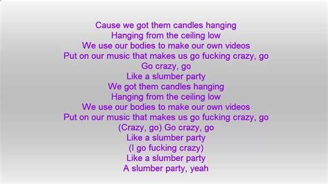 britney spears slumber party lyrics youtube