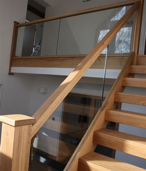 And the window trimming we changed? Glass Stair Banisters | Wood railings for stairs, Glass ...