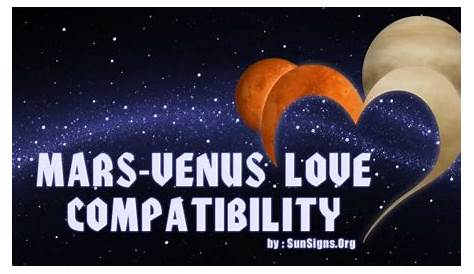 venus mars compatibility chart