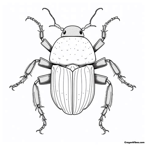 Beetle Coloring Pages Free Printable for Kids & Adults