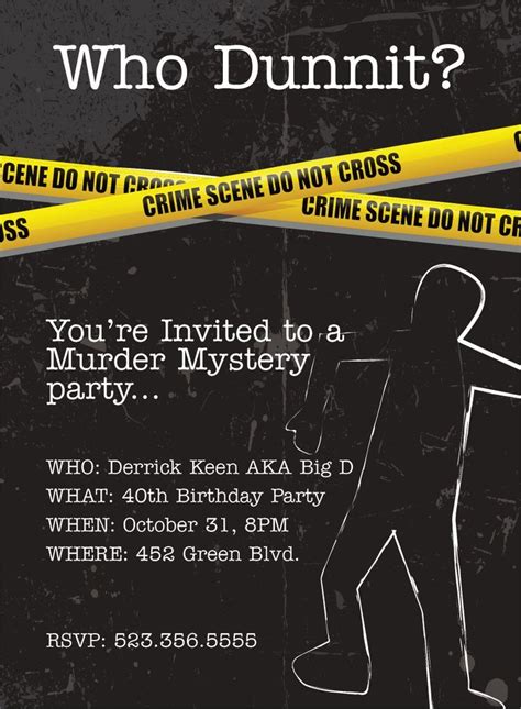The murder mystery company is phoenix's expert in mystery entertainment. Free Invitations for a Birthday Party | Mystery parties ...