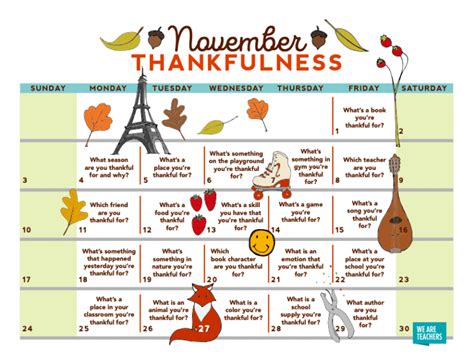 Would you like more cactus style resources? Free Nov. 2018 Thanksgiving Thankfulness Calendar for Teachers