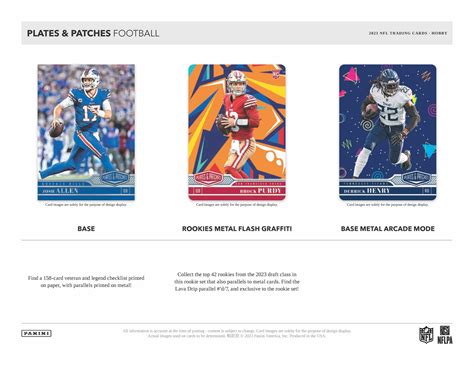 2023 Panini Plates & Patches Football NFL Cards