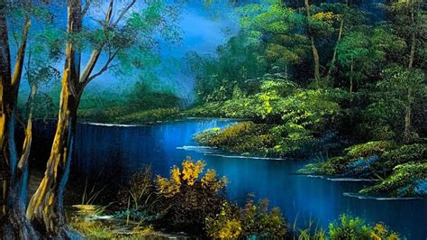 How To Paint A Lake In The Woods Using Oil Paints