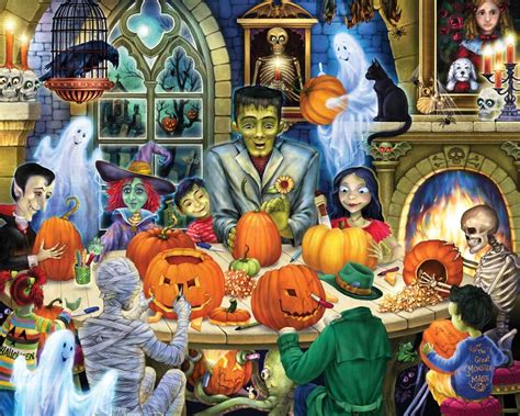 Quebra Cabeça De Halloween Para Festa Em Casa Assombrada Halloween