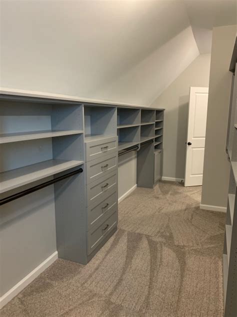 Walk In Closet With Sloped Ceilings In London Grey Contemporary