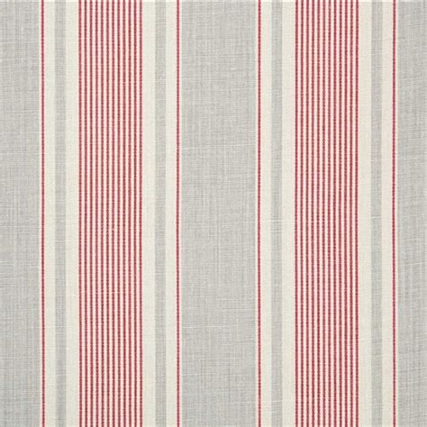 French Ticking Clay Damson Designer Fabric Curtain And Upholstery