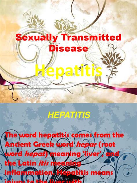 Sexually Transmitted Disease Hepatitis Hepatitis C