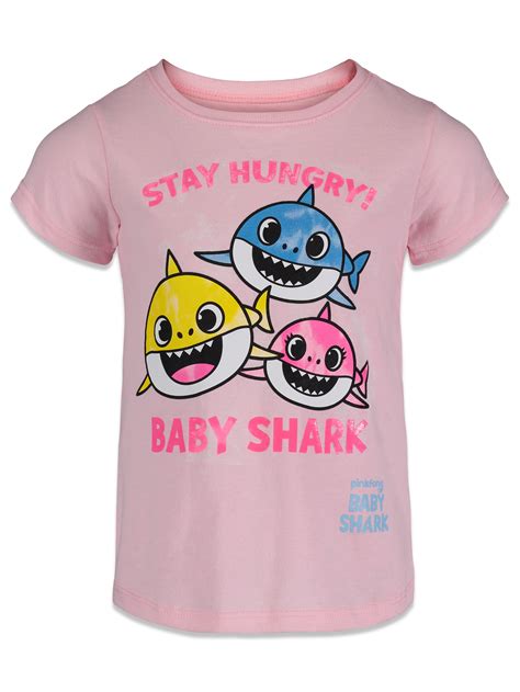 Pinkfong Pinkfong Baby Shark Toddler Girls T Shirt Short Sleeve Pink